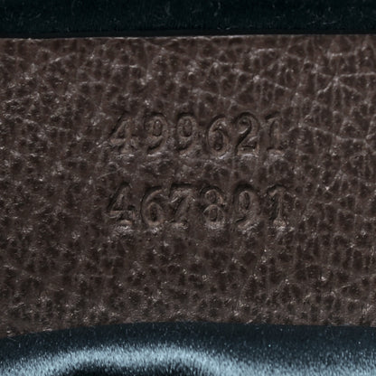Gucci GG Supreme Monogram Textured Dollar Calfskin Web Small Ophidia Dome Shoulder Bag Beige Ebony New Acero 7 of 10