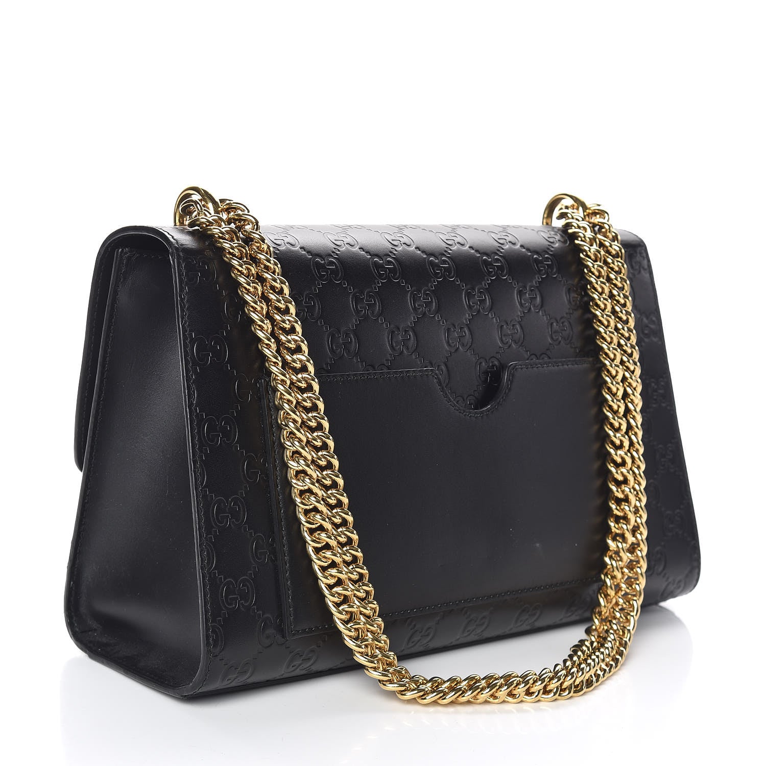 Gucci Guccissima Medium Padlock Shoulder Bag Black 3 of 12