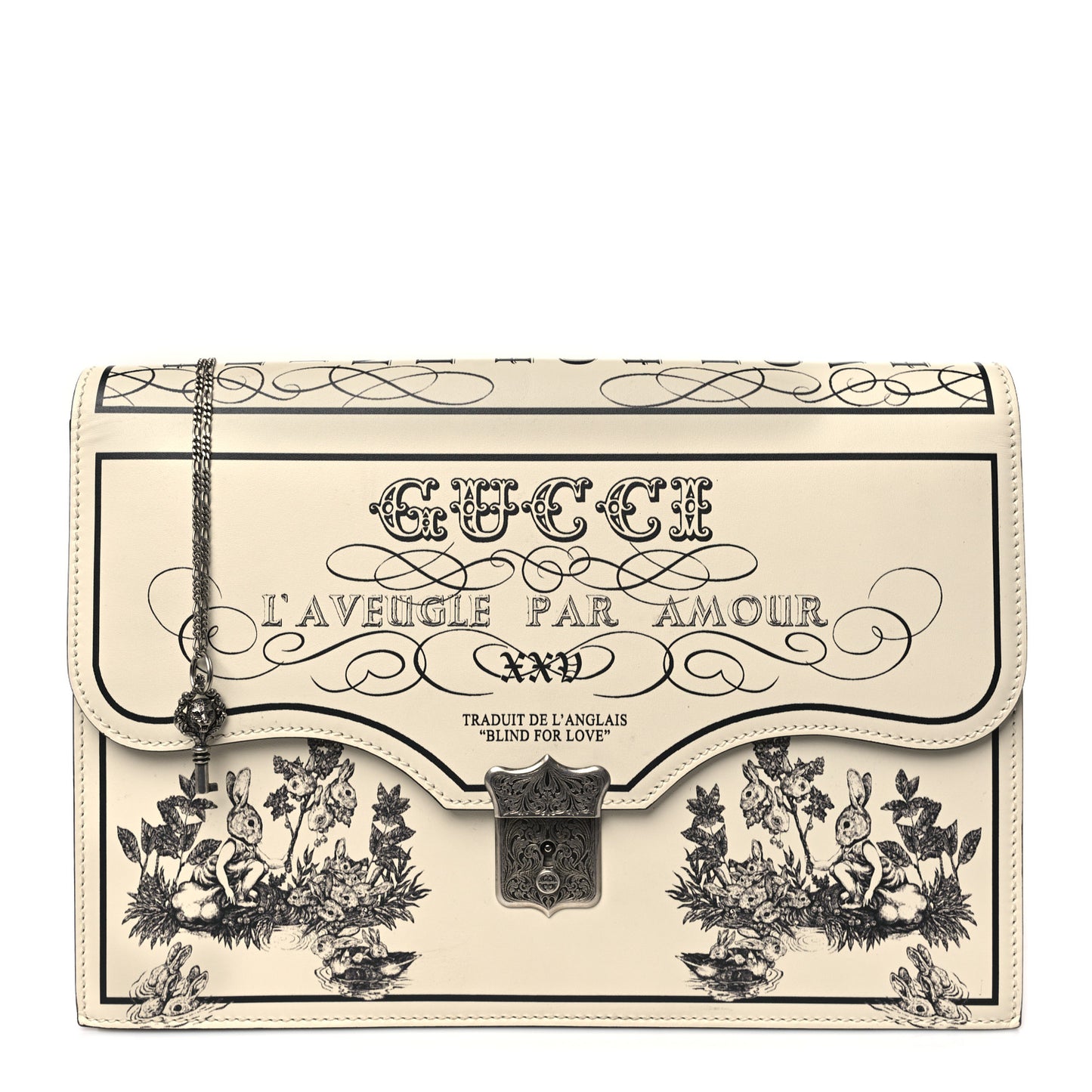 Calfskin Pouch Ivory Black