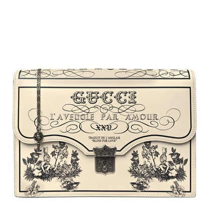 Gucci Calfskin Pouch Ivory Black 1 of 10