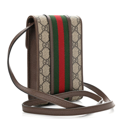 Gucci GG Supreme Monogram Web Mini Ophidia Crossbody Bag Beige New Acero 3 of 11
