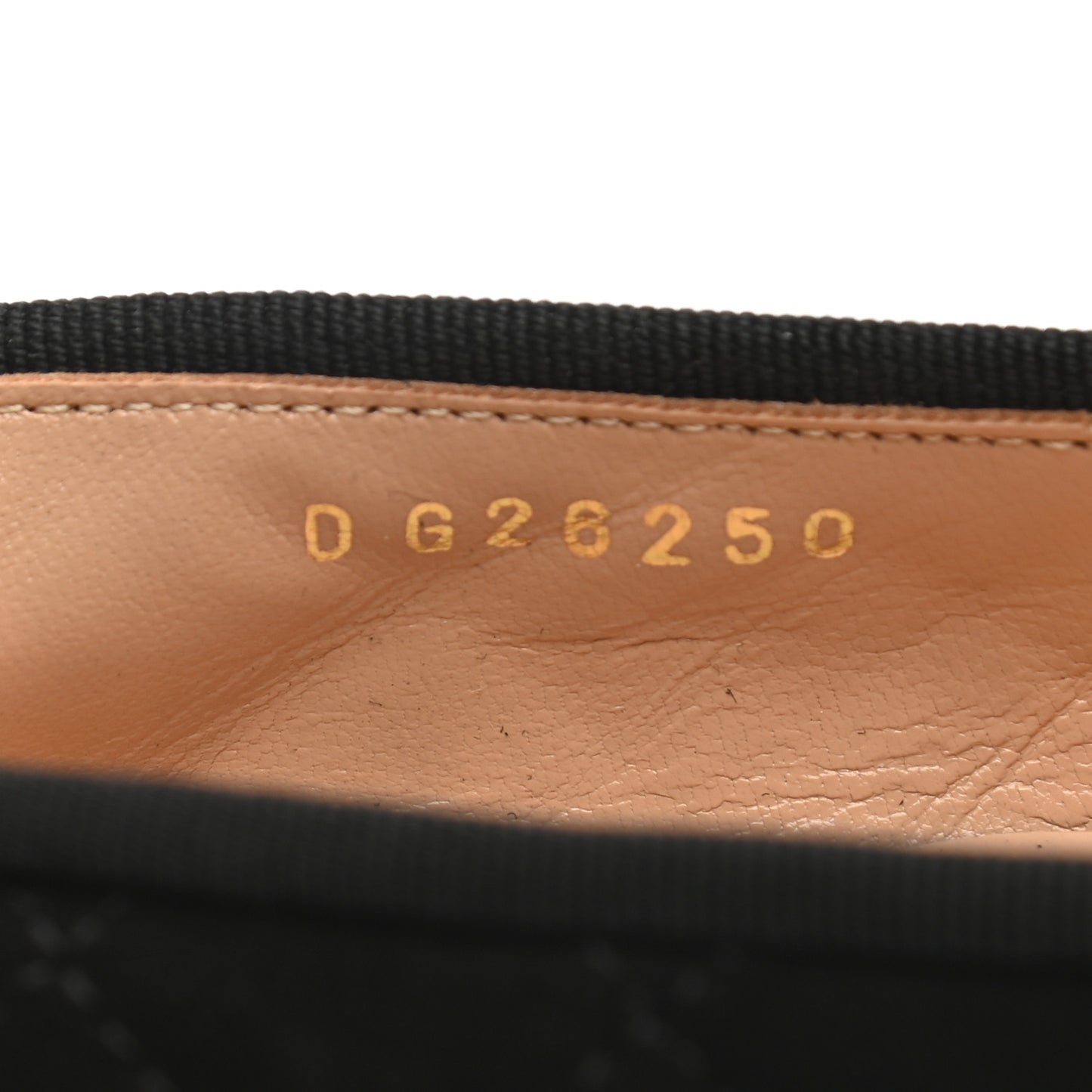 Suede Quilted Cap Toe CC Ballerina Flats 38 Black