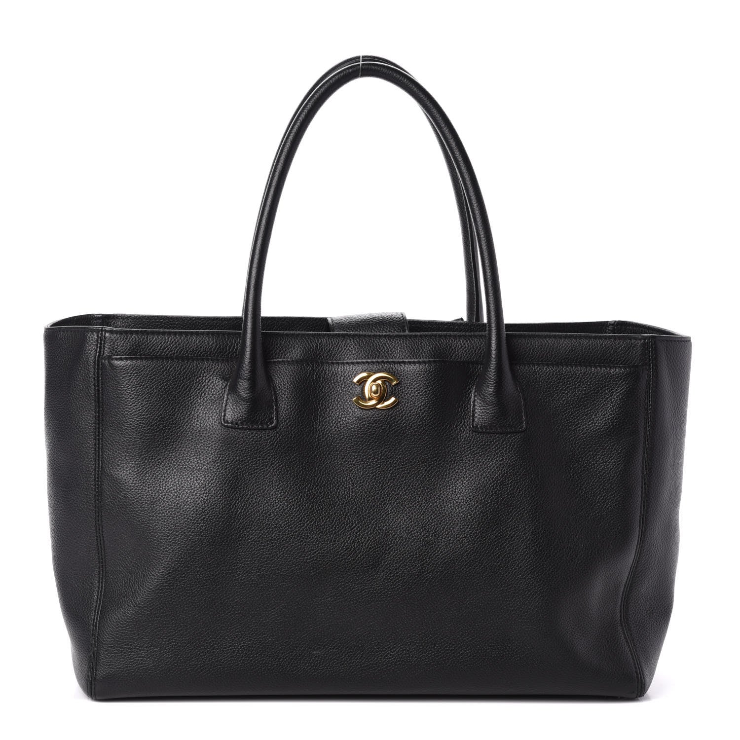 Chanel Calfskin Cerf Executive Shopper Tote Black 1 of 10