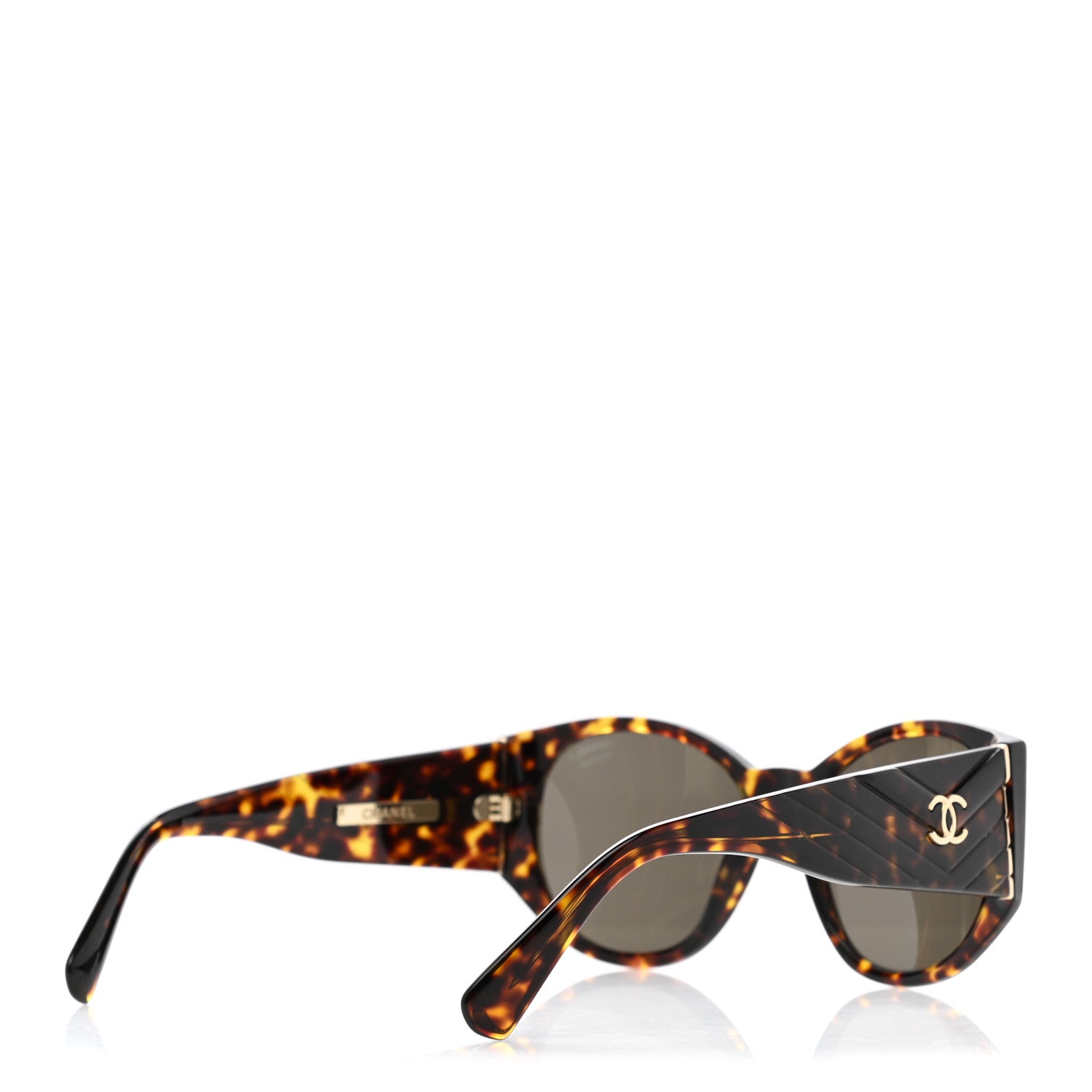 Chanel Acetate Polarized Oval Sunglasses 5411 Brown 4 of 8