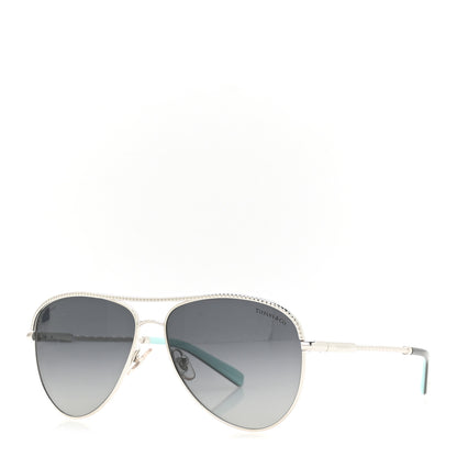Tiffany Acetate TF3062 Pilot Sunglasses Black Blue 1 of 8