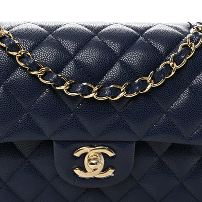 Chanel Caviar Quilted Small Double Flap Dark Navy 8 of 11