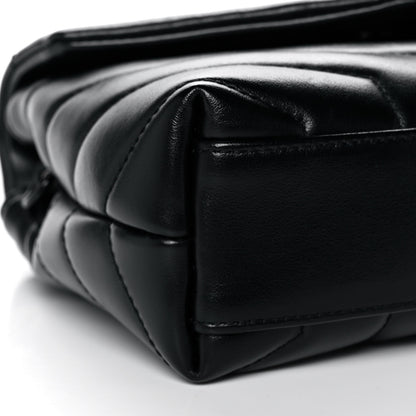 Saint Laurent Calfskin Y Quilted Monogram Toy Loulou Crossbody Bag Black 10 of 11