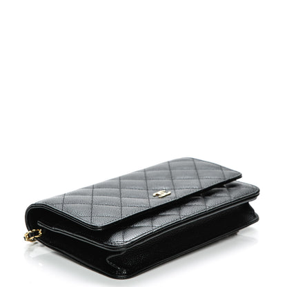 Chanel Caviar Quilted Wallet On Chain WOC Black 4 of 8