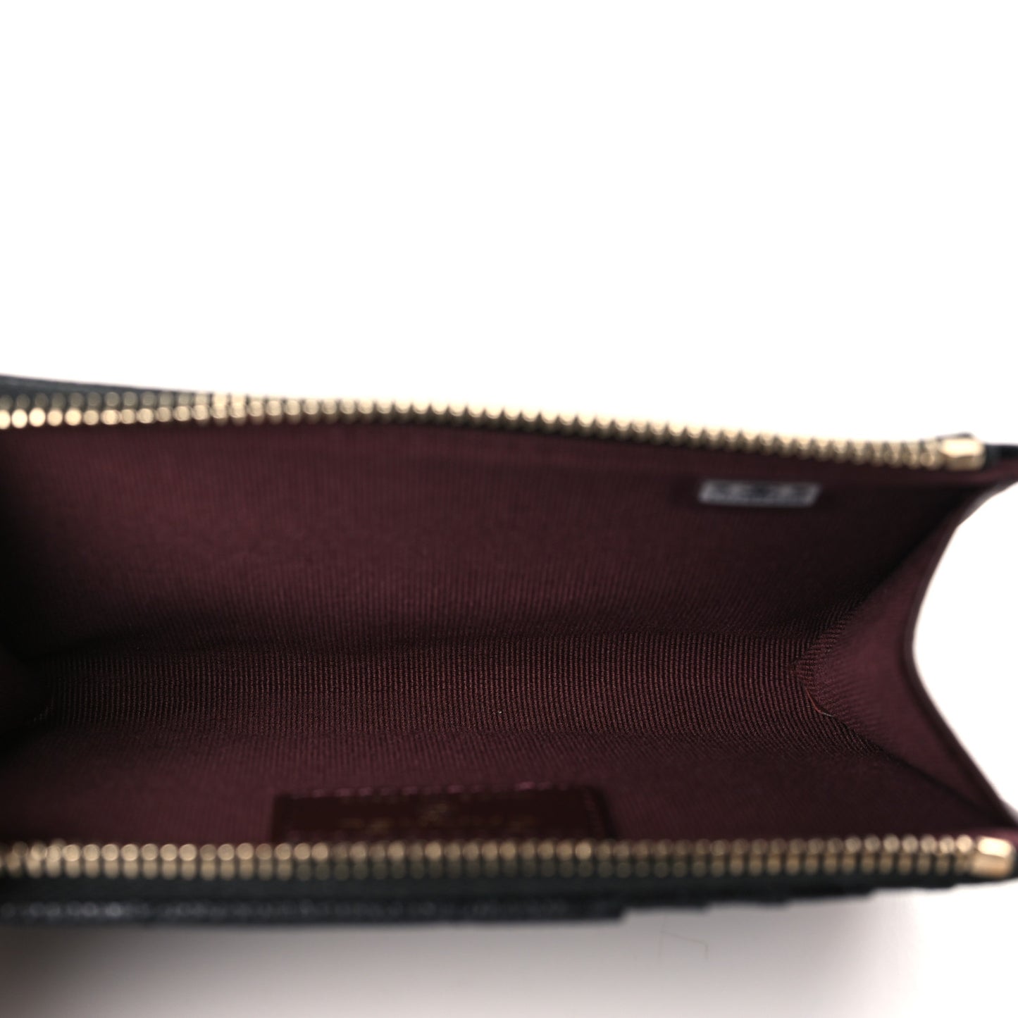 Caviar Quilted CC Zip Around Card Holder Black