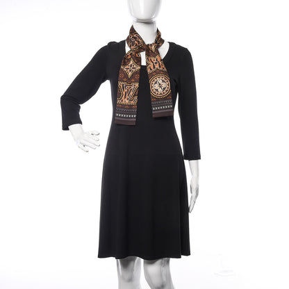 Louis Vuitton Silk Monogram LV World Bandeau Brown 2 of 5