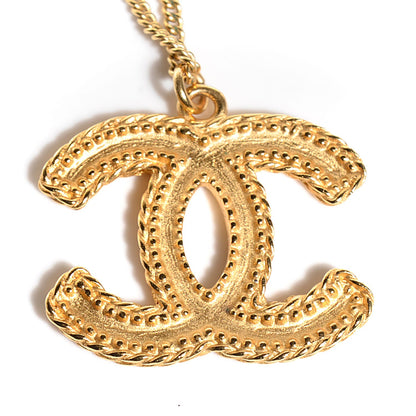 Chanel CC Pendant Necklace Gold 3 of 5