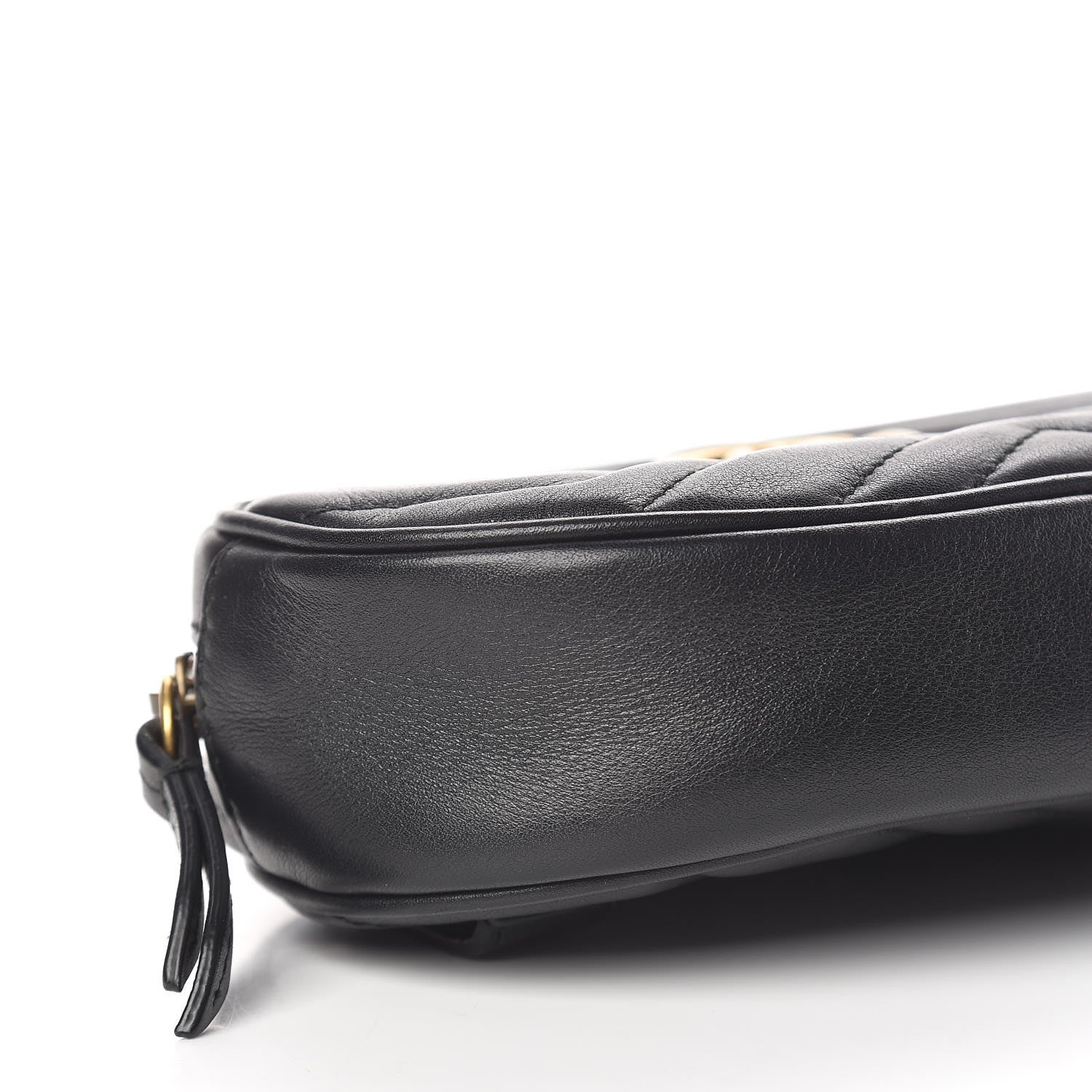 Gucci Calfskin Matelasse GG Marmont Belt Bag 85 34 Black 6 of 12