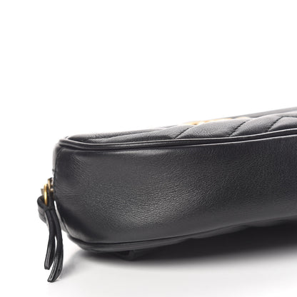 Gucci Calfskin Matelasse GG Marmont Belt Bag 85 34 Black 6 of 12