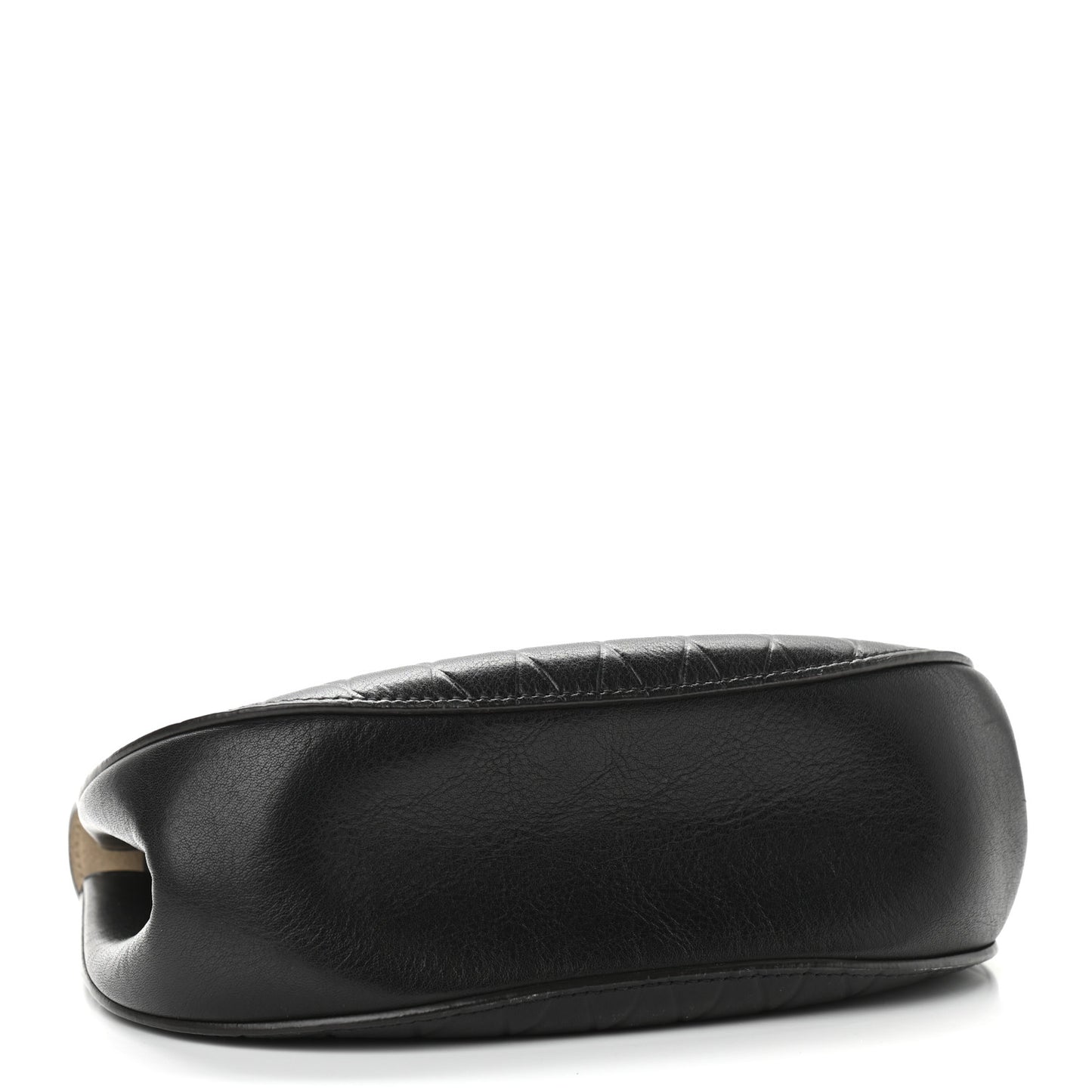 Calfskin Diamond Embossed Drew Shoulder Bag Black