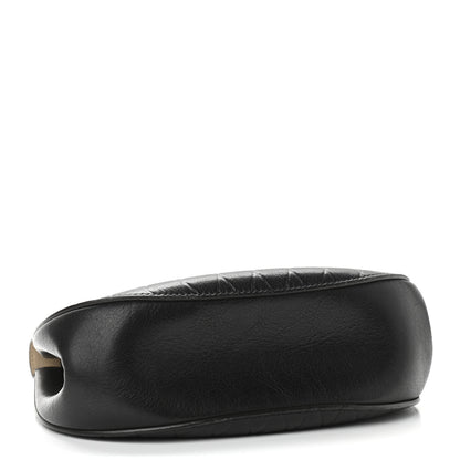 Chloe Calfskin Diamond Embossed Drew Shoulder Bag Black 4 of 10