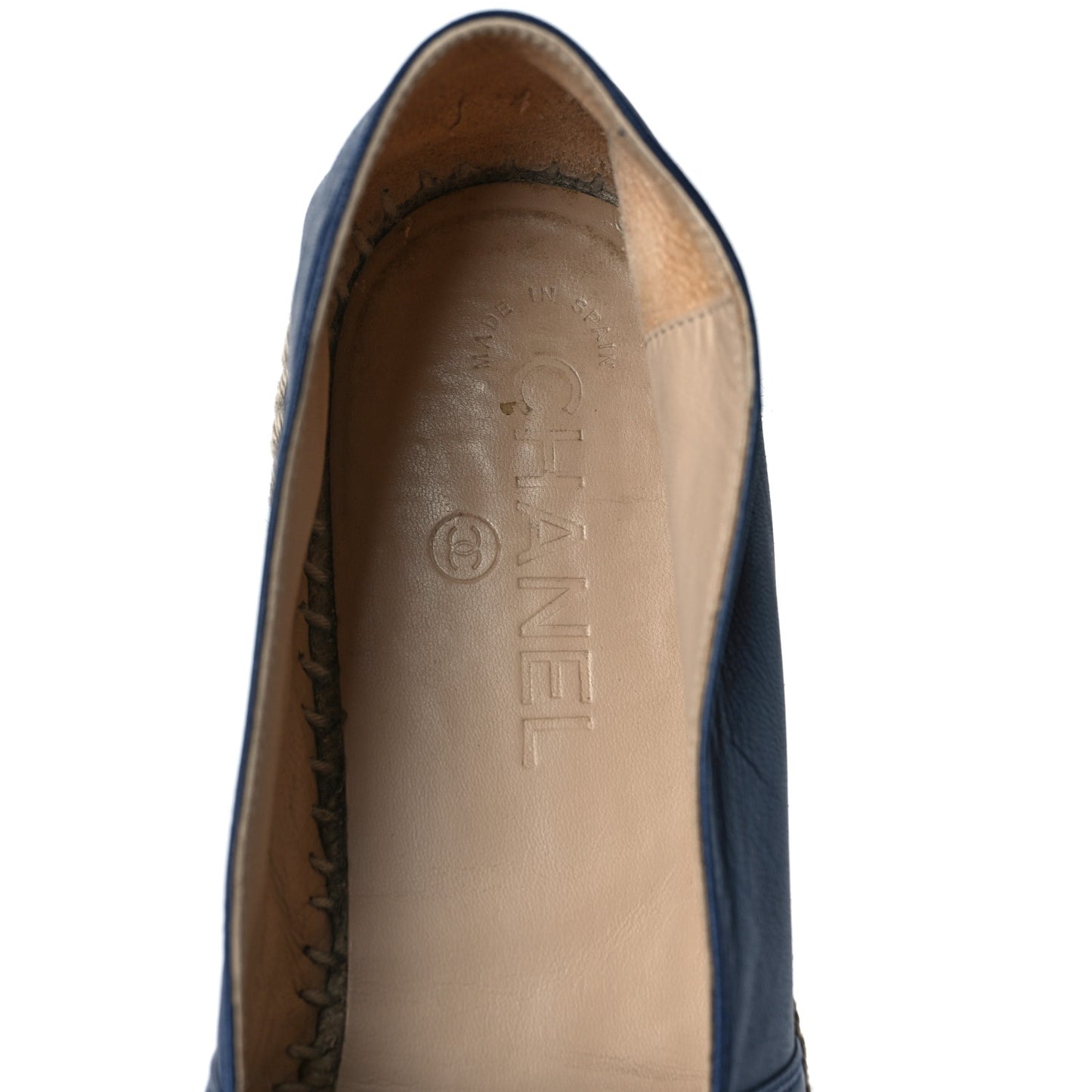 Lambskin CC Espadrilles 41 Navy Black
