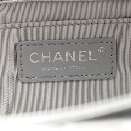 Chanel Metallic Calfskin Quilted Fold Up Again Clutch Silver 6 of 7