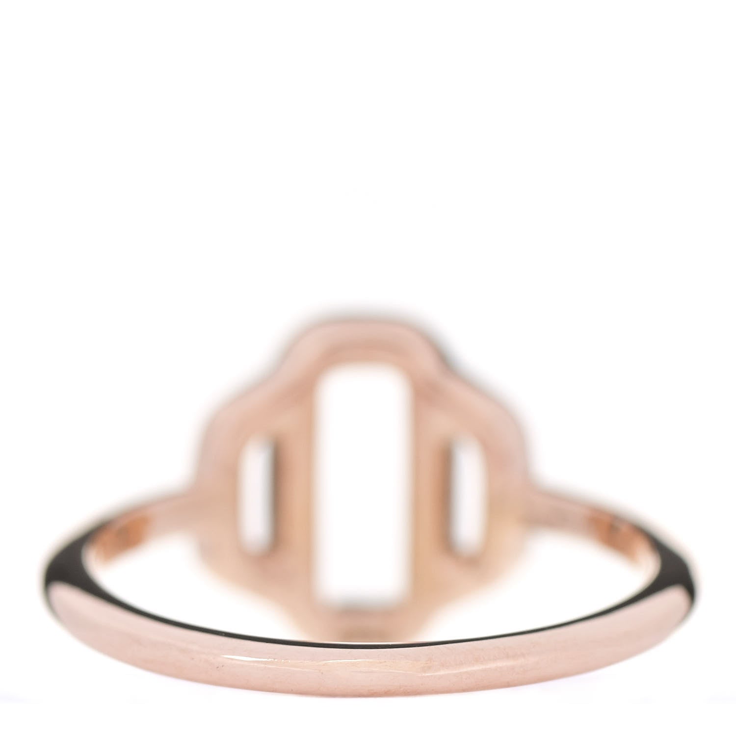 Hermes 18K Rose Gold Diamond Attelage Ring 51 5.75 3 of 6