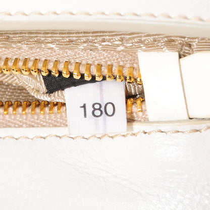 Prada Saffiano Vernice Crossbody Flap Bag Bianco 9 of 12