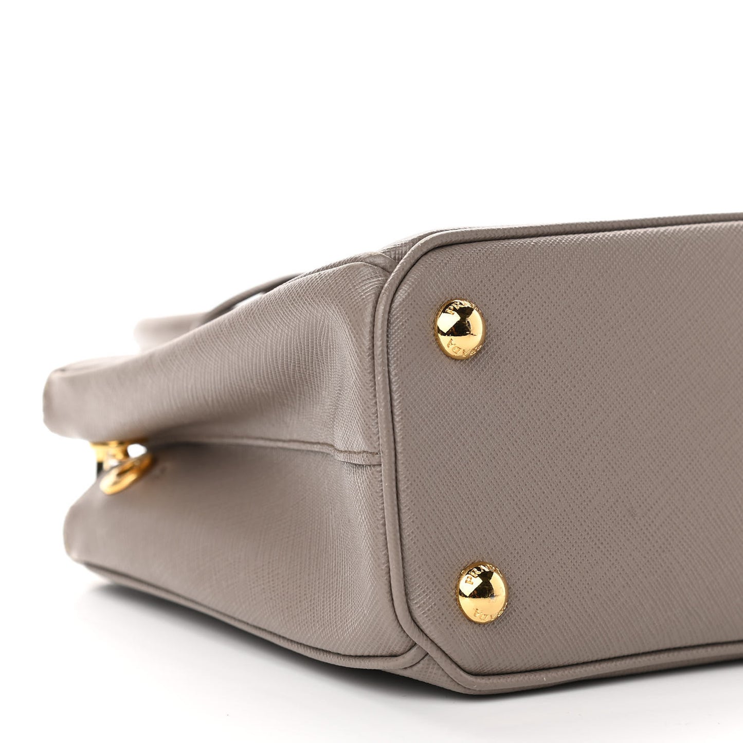 Saffiano Mini Galleria Double Zip Tote Argilla