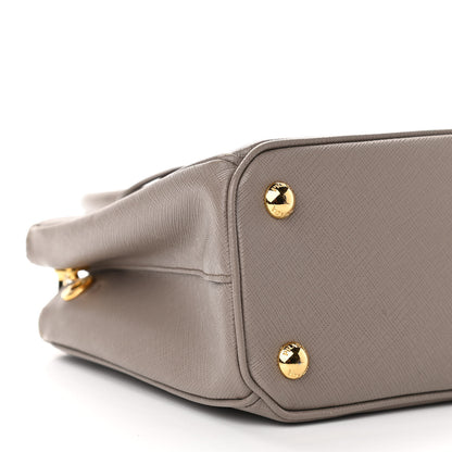 Prada Saffiano Mini Galleria Double Zip Tote Argilla 9 of 10
