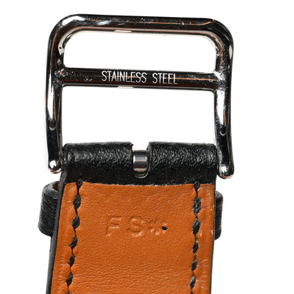 Hermes Epsom Heure H Hour Watch TGM Strap Black 3 of 4