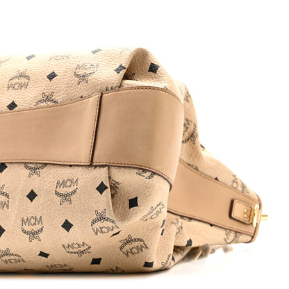 MCM Visetos Medium Drawstring Shopper Beige 9 of 9