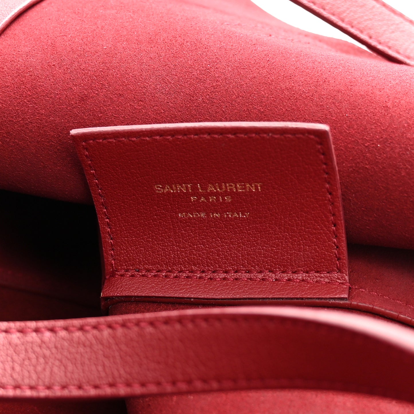 Calfskin Large Shopping Tote Opyum Red
