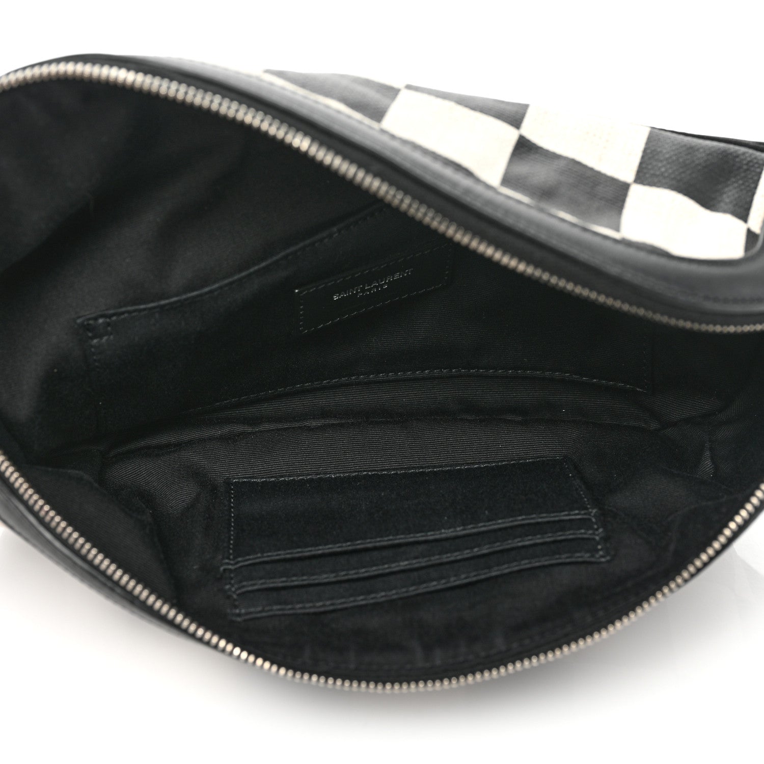 Saint Laurent Canvas Classic Belt Bag Black White 5 of 9