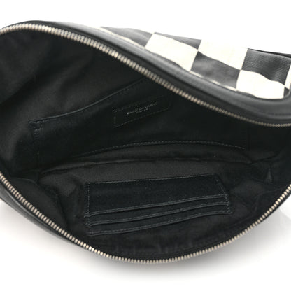 Saint Laurent Canvas Classic Belt Bag Black White 5 of 9