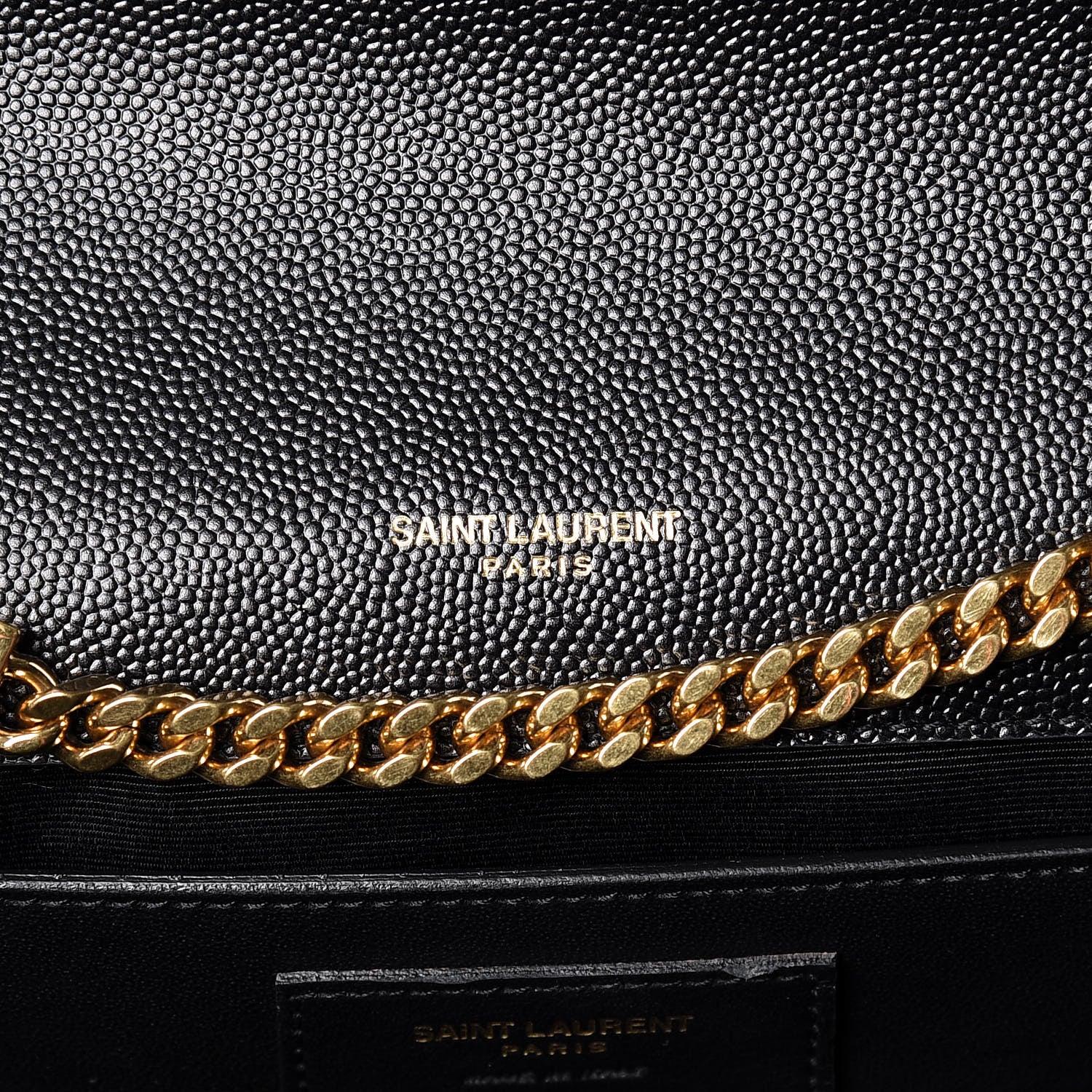 Saint Laurent Grain De Poudre Medium Classic Monogram Kate Satchel Black 6 of 10