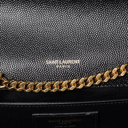 Saint Laurent Grain De Poudre Medium Classic Monogram Kate Satchel Black 6 of 10