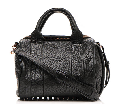 Alexander Wang Pebbled Lambskin Rockie Black Rose Gold Hardware 1 of 18