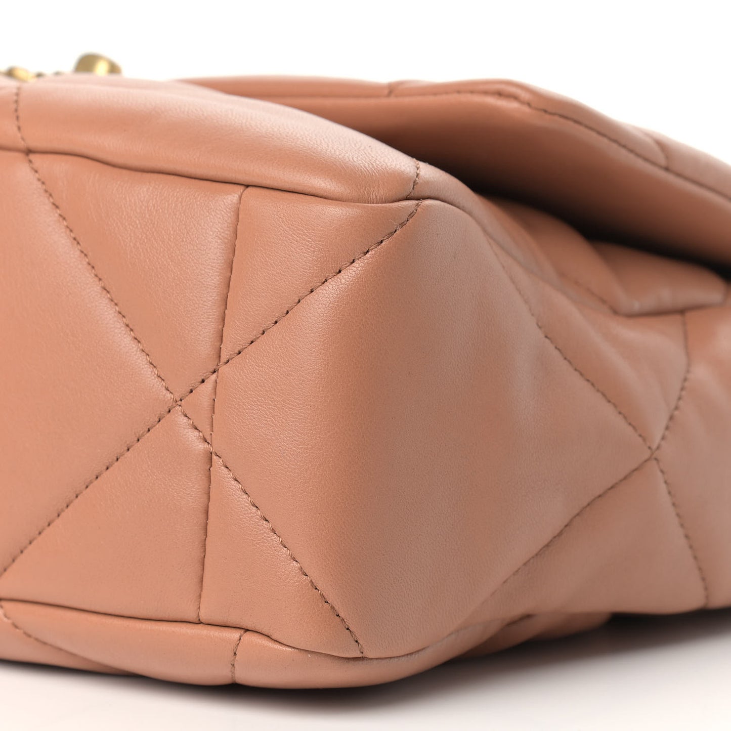 Lambskin Quilted Large Chanel 19 Flap Brown
