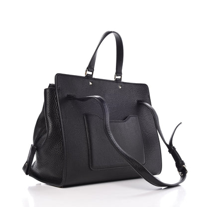 Valentino Garavani Pebbled Calfskin Large JoyLock Satchel Black 4 of 7