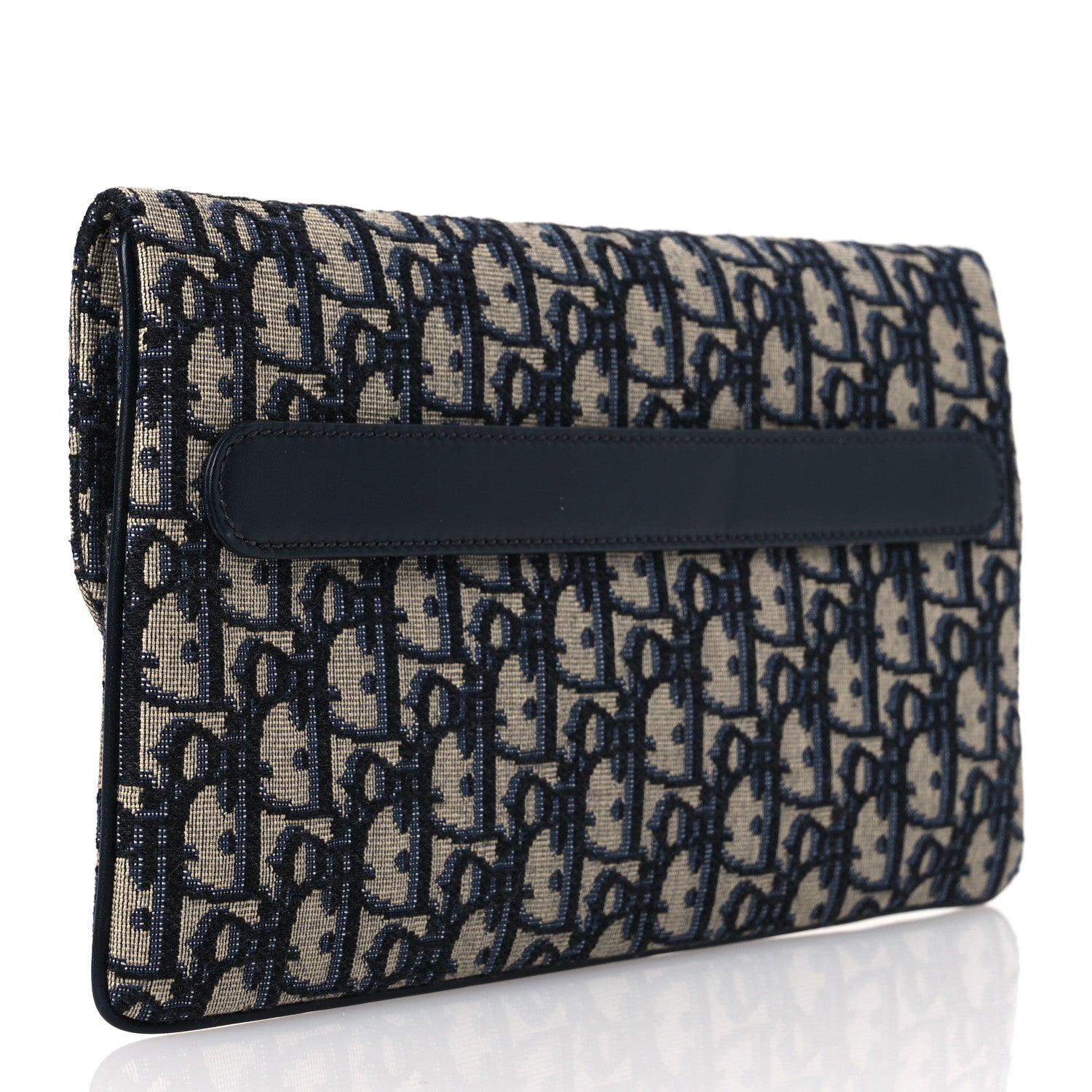 Christian Dior Oblique Medium Diordouble Chain Bag Blue 3 of 13