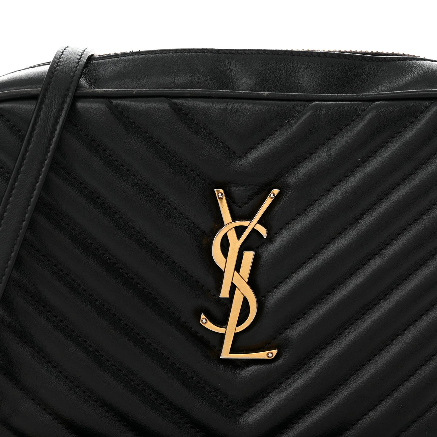 Calfskin Matelasse Monogram Lou Camera Bag Black