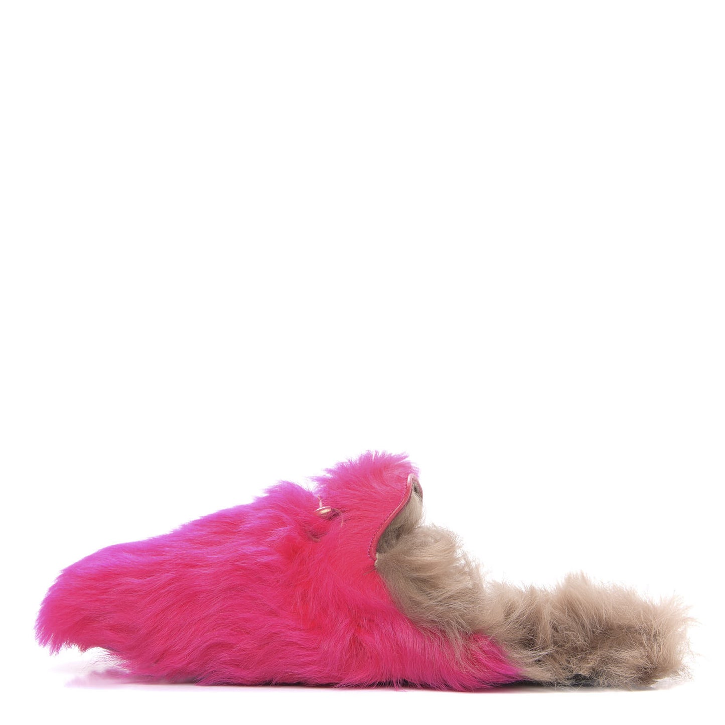 Merino Wool Womens Princetown Slippers 40 Raspberry Lipstick Natural