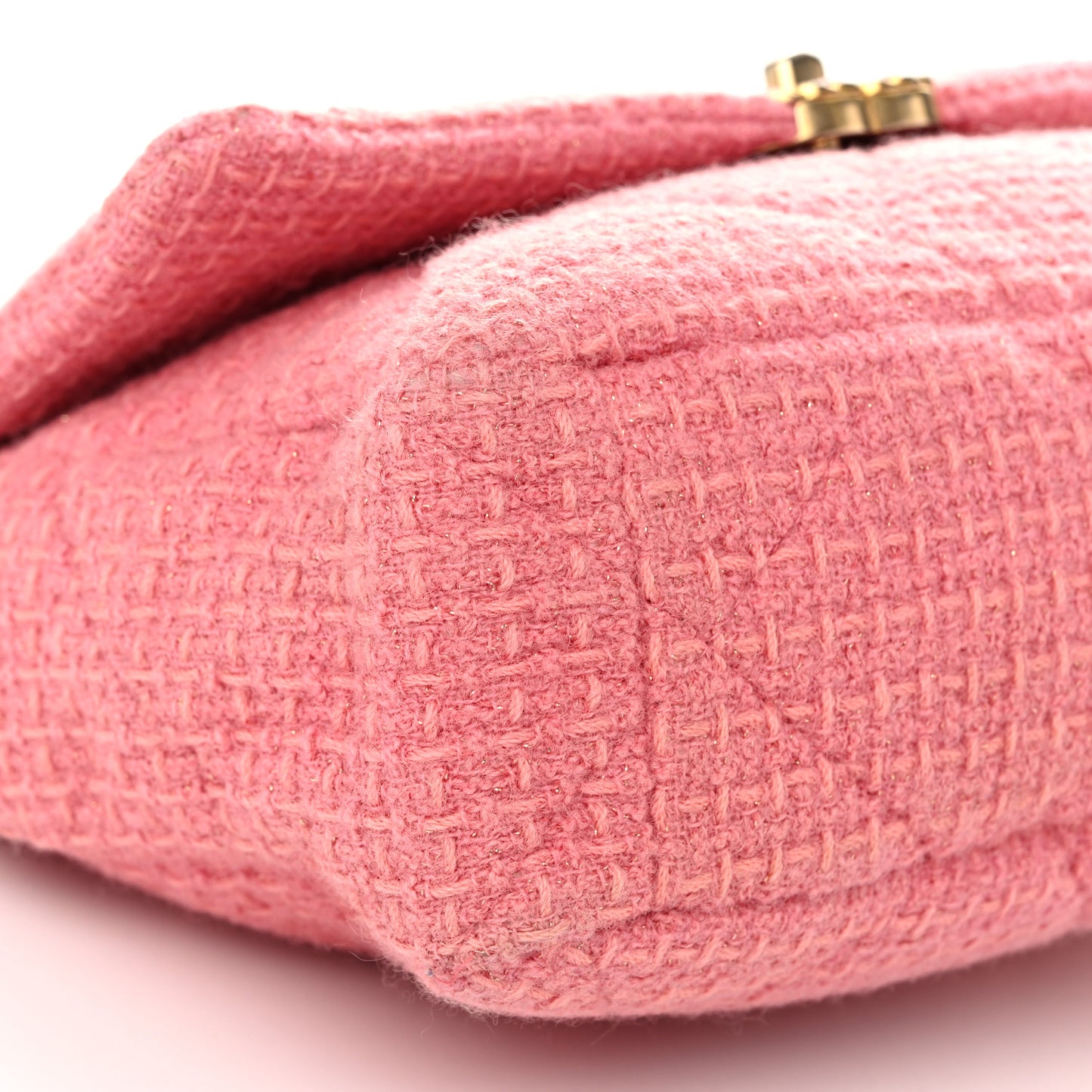 Metallic Tweed Quilted Large Chanel 19 Flap Pink