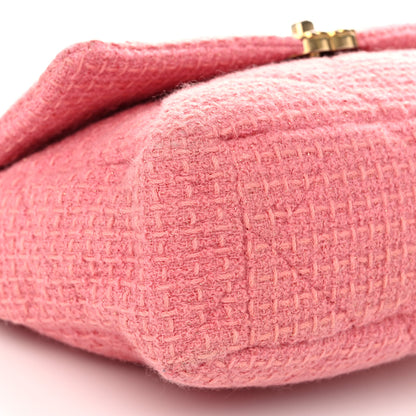 Chanel Metallic Tweed Quilted Large Chanel 19 Flap Pink 9 of 11