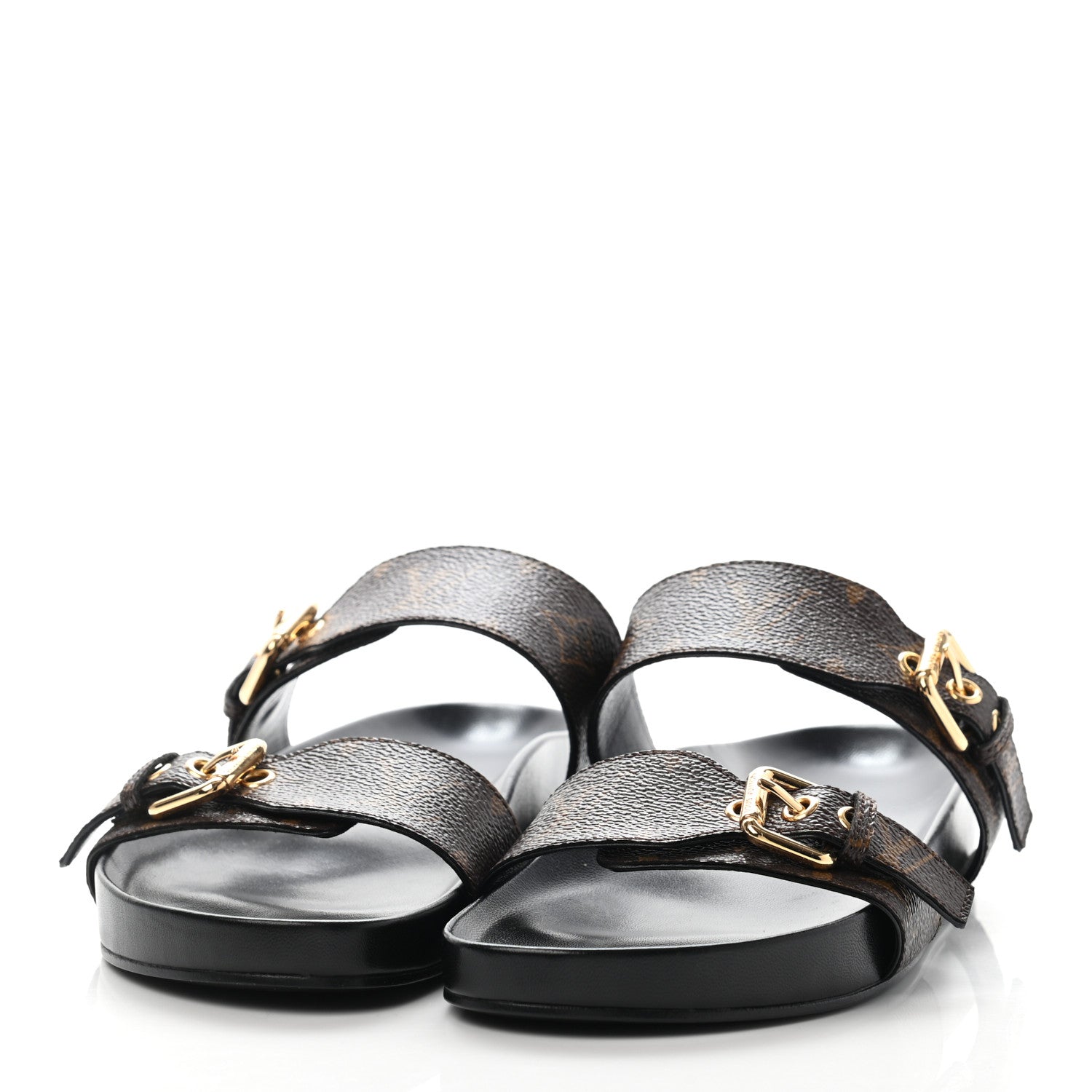 Louis Vuitton Monogram Bom Dia Mule Sandals 39 Black 3 of 10