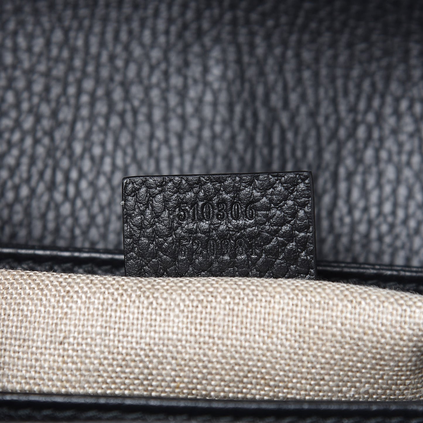 Dollar Calfskin Medium Interlocking G Top Handle Shoulder Bag Black