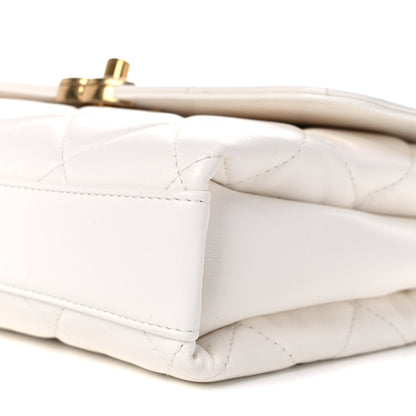 Chanel Lambskin Quilted Small CC Crystal Logo Chain Flap White 9 of 10