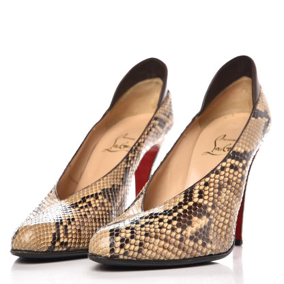 Christian Louboutin Python Pumps 39 Brown 2 of 12