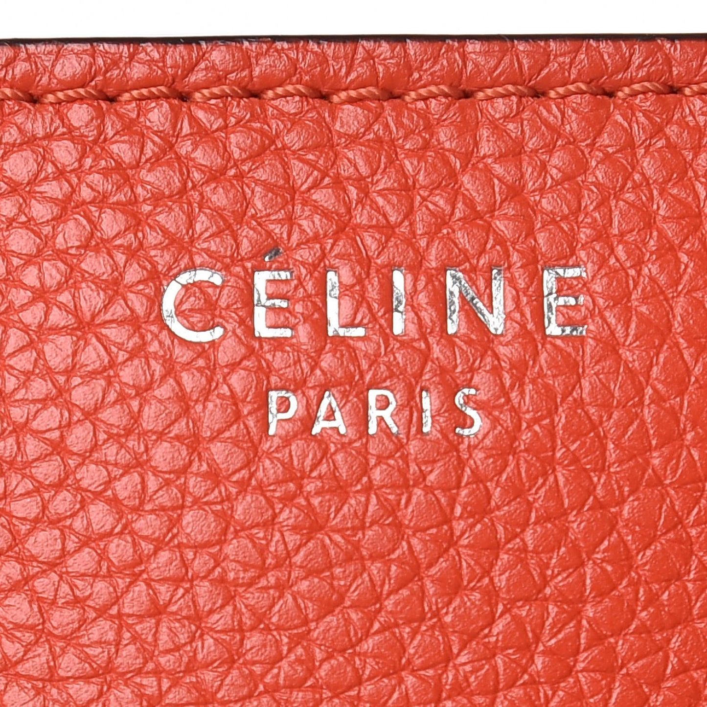Drummed Calfskin Mini Luggage Coquelicot