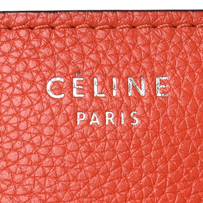 Celine Drummed Calfskin Mini Luggage Coquelicot 8 of 11