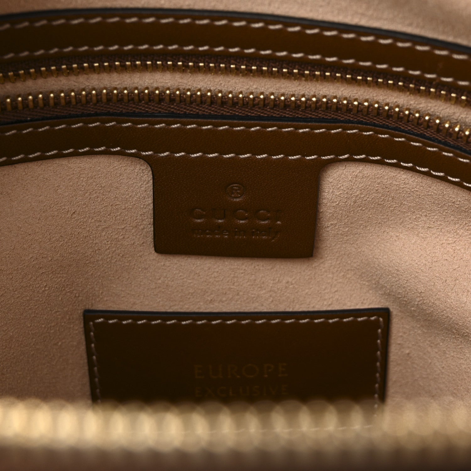 Gucci GG Supreme Monogram Bee Embroidered Medium Boston Beige Tuscany 6 of 10
