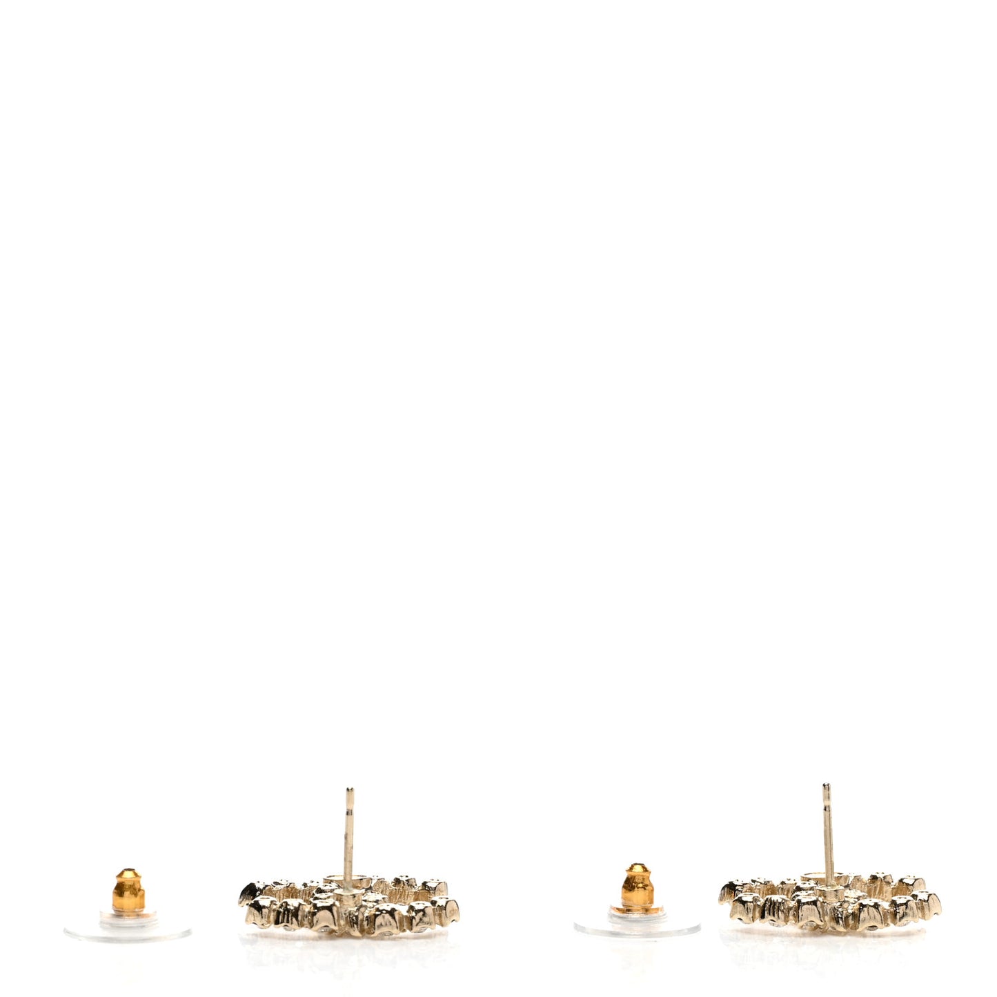 Crystal CC Earrings Light Gold