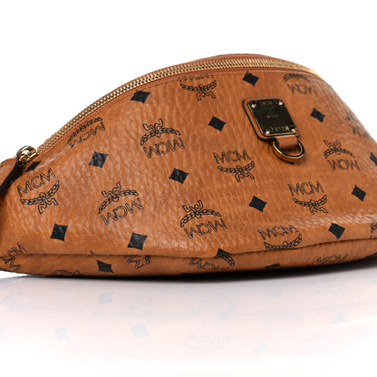 MCM Visetos Medium Fusten Belt Bag Cognac 5 of 9