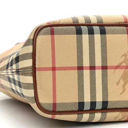 Burberry Haymarket Check Small Tote Brown 8 of 10